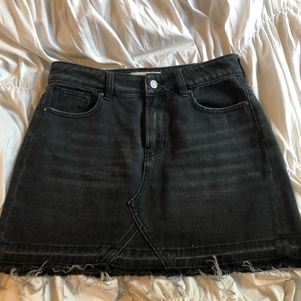 Black Denim Skirt